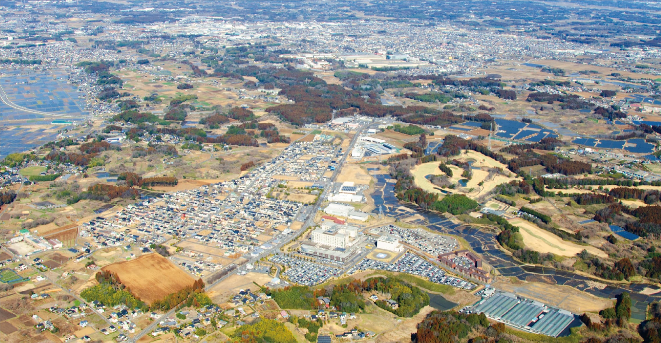 災害リスクを抑えた高台立地のイメージ